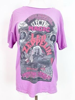 LIFE CLOTHING PURPLE LED ZEPPELIN GRAOOHIC SHORT SLEEVE T-SHIRT SZ SMALL